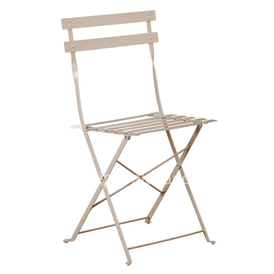 FOLDING CHAIR SOPHIE HM6337.04 METALLIC IN CAPPUCCINO 41x43x80Hcm.