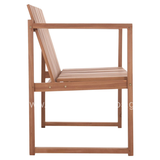 ΠΑΓΚΑΚΙ ΚΗΠΟΥ 2ΘΕΣΙΟ VED HM18124 ΞΥΛΟ TEAK--ΦΥΣΙΚΟ ΧΡΩΜΑ 130x60x86Υεκ.