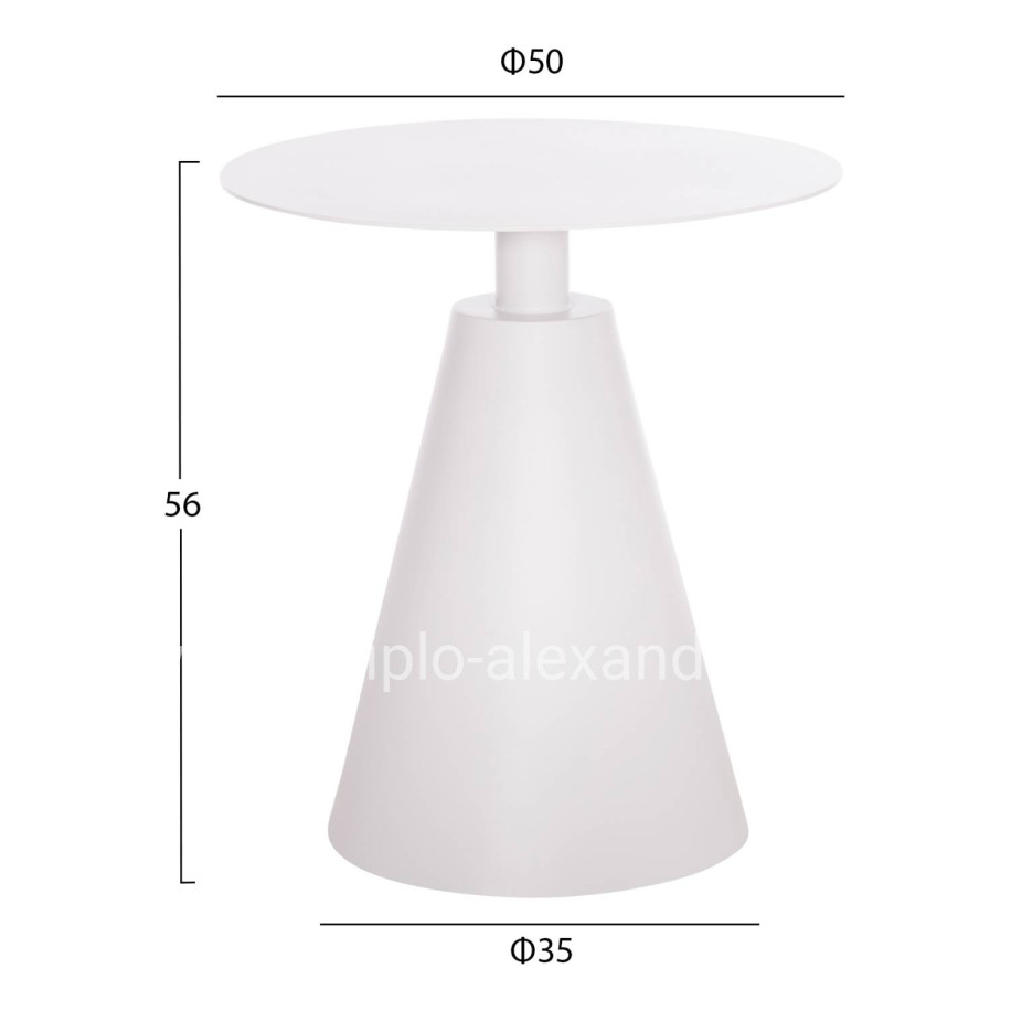 OUTDOOR LOUNGE SET 3PCS OREGO HM21106.02 ALUMINUM IN WHITE COLOR