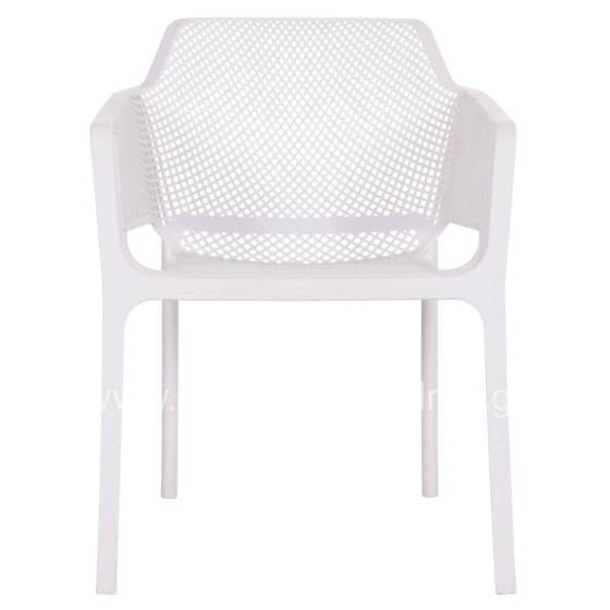 ARMCHAIR POLYPROPYLENE JOHN HM6103.01 WHITE 59x58x79.5Hcm.