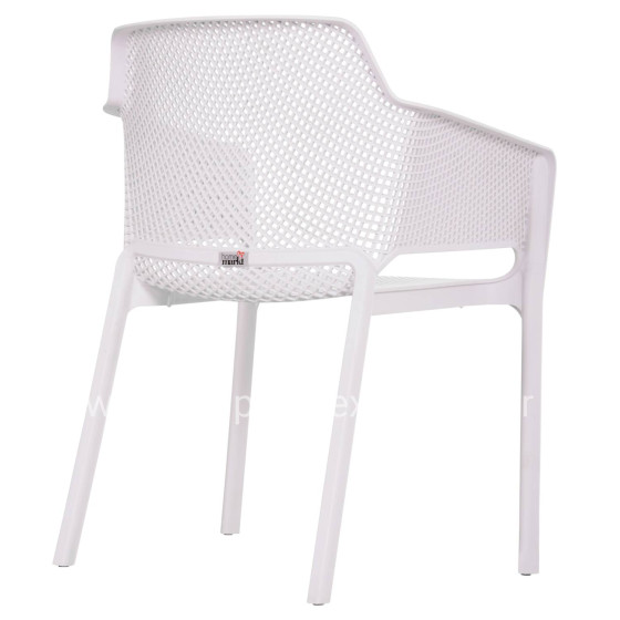 ARMCHAIR POLYPROPYLENE JOHN HM6103.01 WHITE 59x58x79.5Hcm.