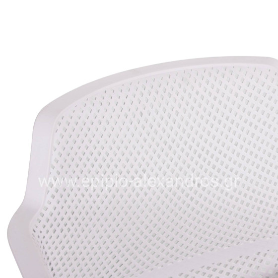 ARMCHAIR POLYPROPYLENE JOHN HM6103.01 WHITE 59x58x79.5Hcm.
