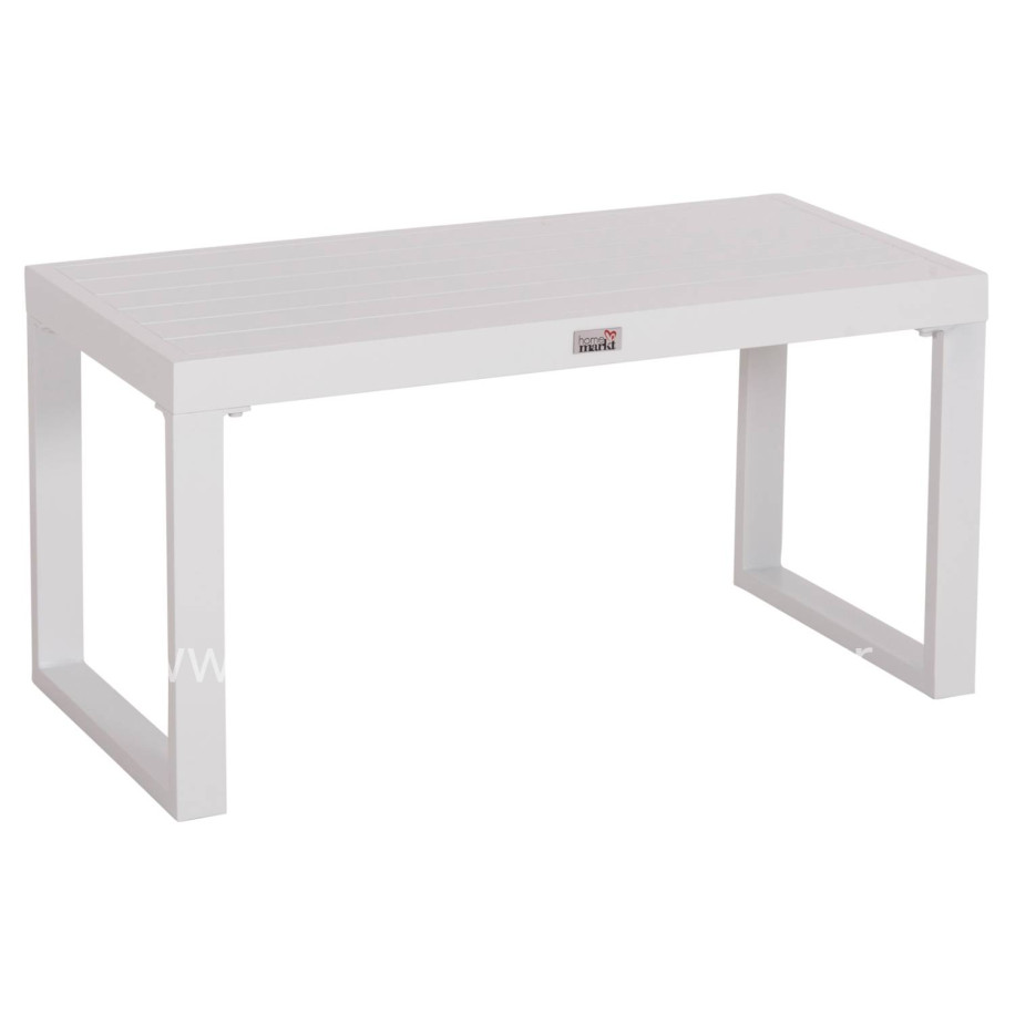 SUNLOUNGER SIDE TABLE SENTRY HM6275.01 ALUMINUM IN WHITE 87x43,5x45Hcm.