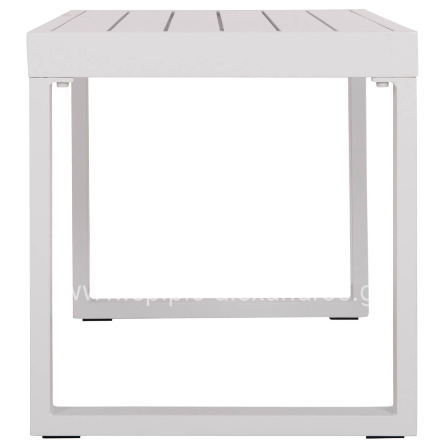 SUNLOUNGER SIDE TABLE SENTRY HM6275.01 ALUMINUM IN WHITE 87x43,5x45Hcm.