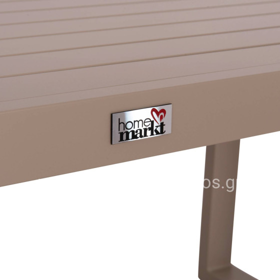 SUNLOUNGER SIDE TABLE SENTRY HM6275.04 ALUMINUM IN CAPPUCCINO 87x43,5x45Hcm.