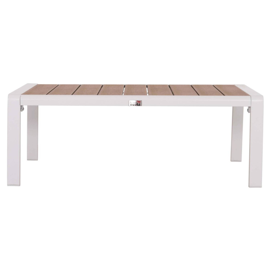 SUNLOUNGER SIDE TABLE BENTRY HM6276.01 ALUMINUM IN WHITE--POLYWOOD 100x56x35Hcm.