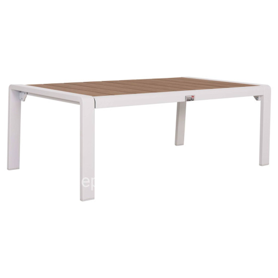 SUNLOUNGER SIDE TABLE BENTRY HM6276.01 ALUMINUM IN WHITE--POLYWOOD 100x56x35Hcm.