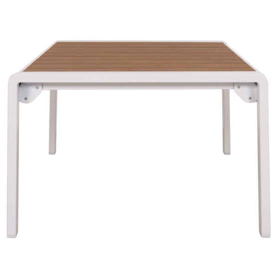 SUNLOUNGER SIDE TABLE BENTRY HM6276.01 ALUMINUM IN WHITE--POLYWOOD 100x56x35Hcm.