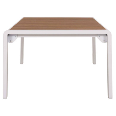 SUNLOUNGER SIDE TABLE BENTRY HM6276.01 ALUMINUM IN WHITE--POLYWOOD 100x56x35Hcm.