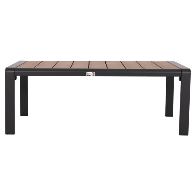 SUNLOUNGER SIDE TABLE BENTRY HM6276.03 ALUMINUM IN DARK GREY--POLYWOOD 100x56x35Hcm.