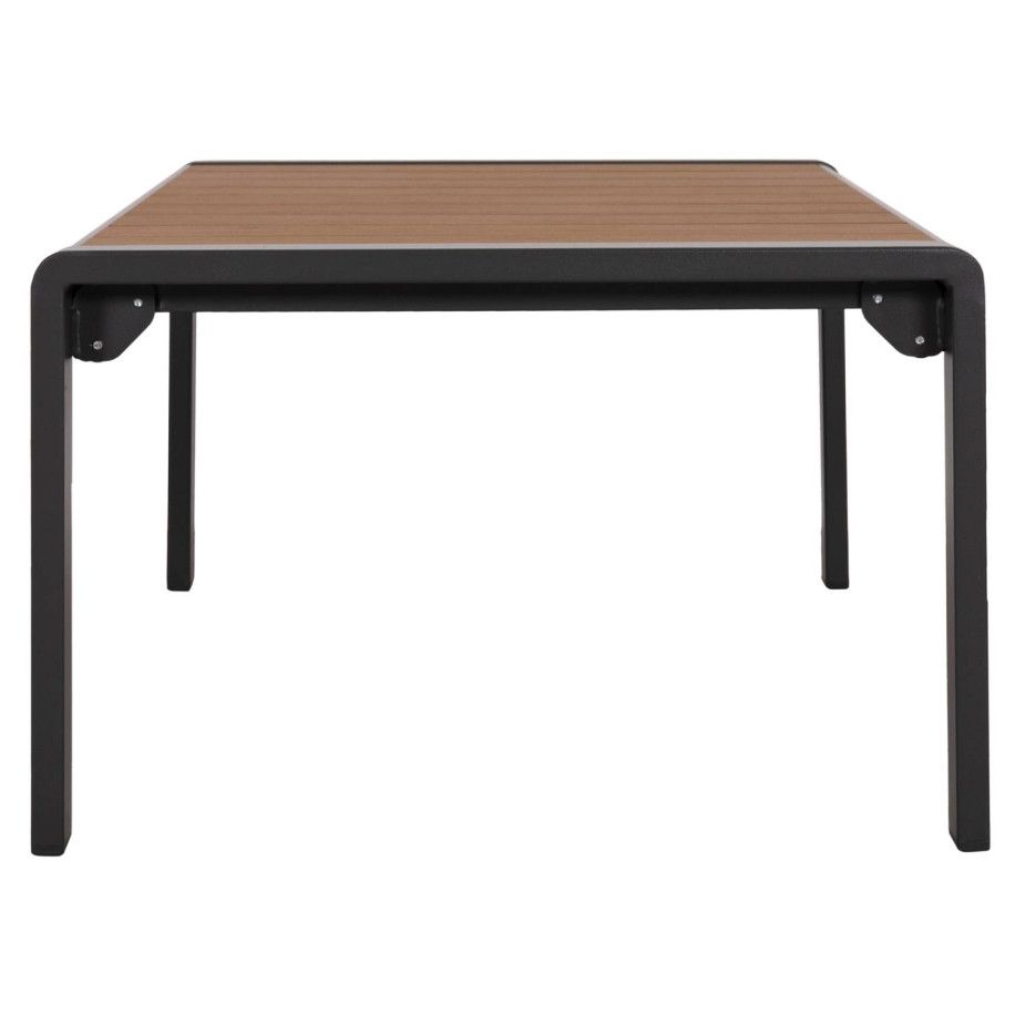 SUNLOUNGER SIDE TABLE BENTRY HM6276.03 ALUMINUM IN DARK GREY--POLYWOOD 100x56x35Hcm.