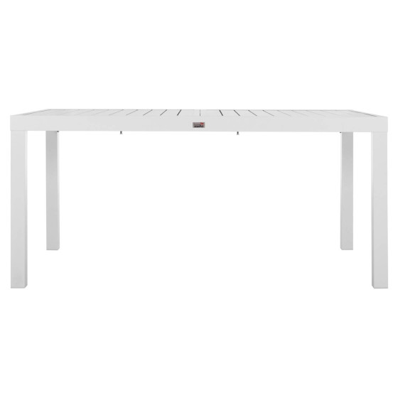 EXTENDABLE DINING TABLE KRUM HM6277.01 ALUMINUM IN WHITE 160-240x90x73Hcm.
