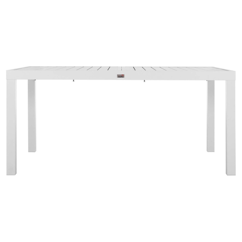 EXTENDABLE DINING TABLE KRUM HM6277.01 ALUMINUM IN WHITE 160-240x90x73Hcm.