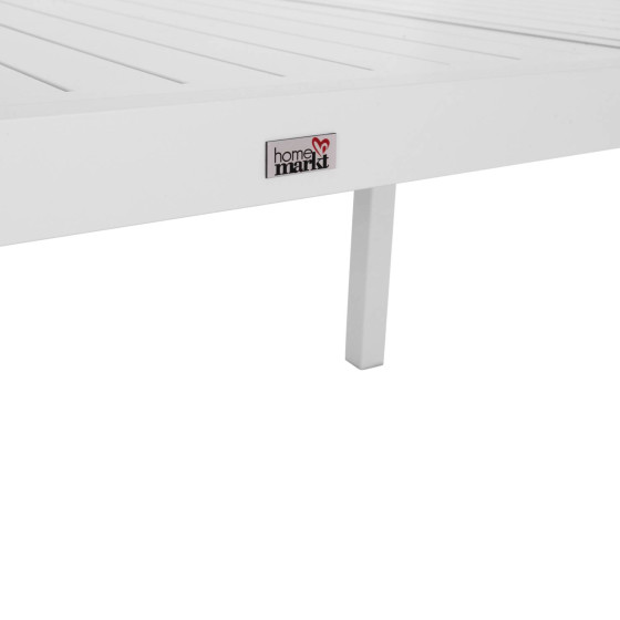 EXTENDABLE DINING TABLE KRUM HM6277.01 ALUMINUM IN WHITE 160-240x90x73Hcm.