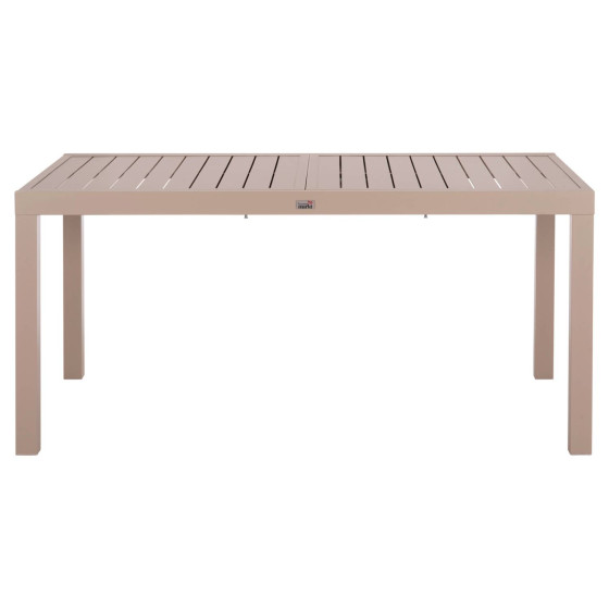 EXTENDABLE DINING TABLE KRUM HM6277.04 ALUMINUM IN CAPPUCCINO 160-240x90x73Hcm.