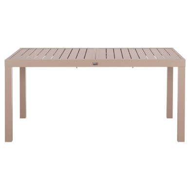 EXTENDABLE DINING TABLE KRUM HM6277.04 ALUMINUM IN CAPPUCCINO 160-240x90x73Hcm.