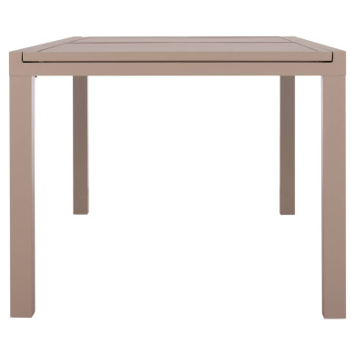 EXTENDABLE DINING TABLE KRUM HM6277.04 ALUMINUM IN CAPPUCCINO 160-240x90x73Hcm.