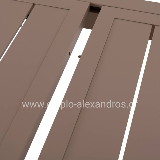 EXTENDABLE DINING TABLE KRUM HM6277.04 ALUMINUM IN CAPPUCCINO 160-240x90x73Hcm.