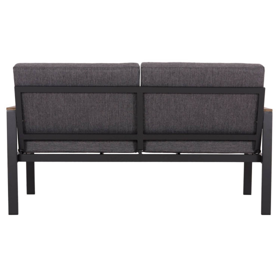 OUTDOOR 2-SEATER SOFA SAFIN HM6279.03 ALUMINUM & CUSHIONS IN ANTHRACITE 140x70x77Hcm.