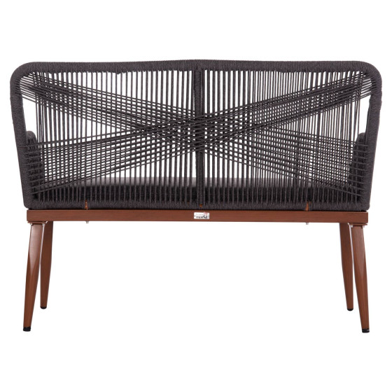 ΚΑΝΑΠΕΣ 2ΘΕΣΙΟΣ MYRTIA HM5550.11 AΛΟΥΜΙΝΙΟ ΚΑΦΕ--ΑΝΘΡΑΚΙ P.E. ΣΧΟΙΝΙ 123x61x90Υεκ