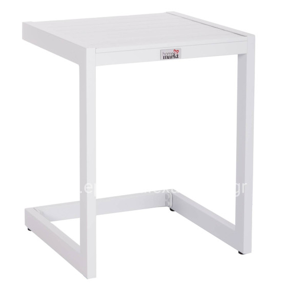 SUNLOUNGER SIDE TABLE BELLING HM6274.01 ALUMINUM IN WHITE 42x43x53Hcm.