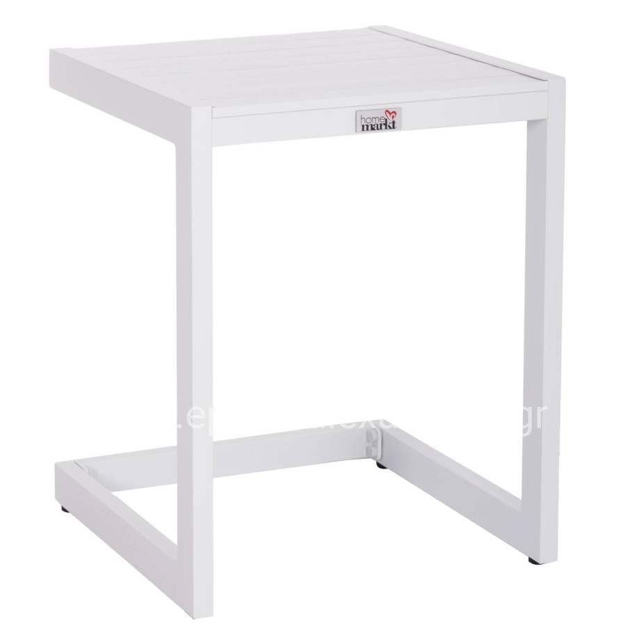 SUNLOUNGER SIDE TABLE BELLING HM6274.01 ALUMINUM IN WHITE 42x43x53Hcm.