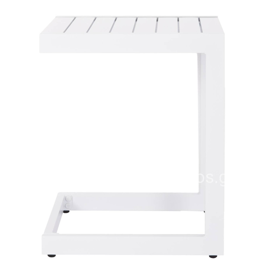 SUNLOUNGER SIDE TABLE BELLING HM6274.01 ALUMINUM IN WHITE 42x43x53Hcm.