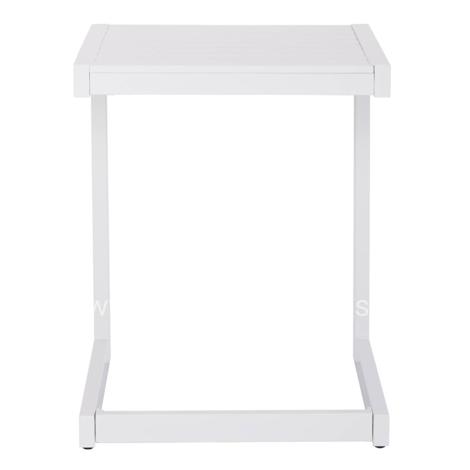 SUNLOUNGER SIDE TABLE BELLING HM6274.01 ALUMINUM IN WHITE 42x43x53Hcm.