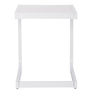 SUNLOUNGER SIDE TABLE BELLING HM6274.01 ALUMINUM IN WHITE 42x43x53Hcm.