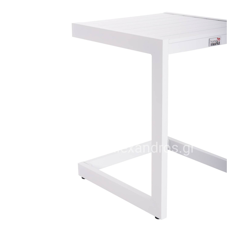 SUNLOUNGER SIDE TABLE BELLING HM6274.01 ALUMINUM IN WHITE 42x43x53Hcm.