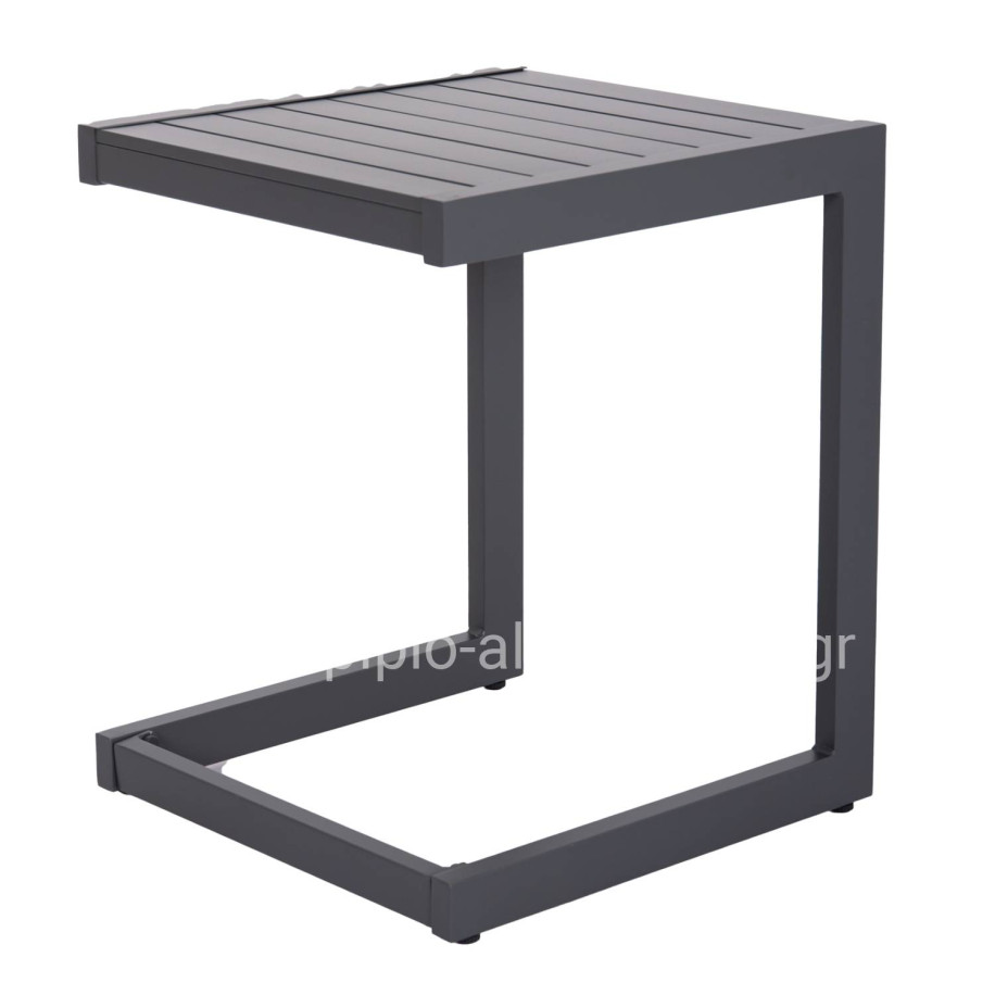 SUNLOUNGER SIDE TABLE BELLING HM6274.03 ALUMINUM IN DARK GREY 42x43x53Hcm.