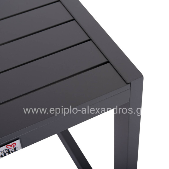SUNLOUNGER SIDE TABLE BELLING HM6274.03 ALUMINUM IN DARK GREY 42x43x53Hcm.