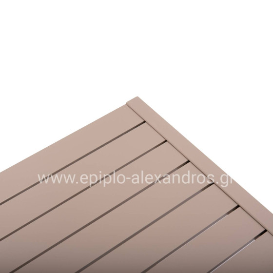 SUNLOUNGER SIDE TABLE BELLING HM6274.04 ALUMINUM IN CHAMPAGNE COLOR 42x43x53Hcm.