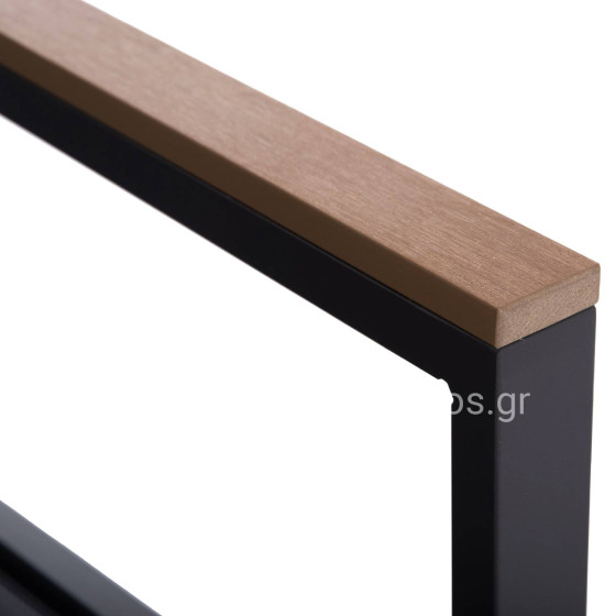 OUTDOOR LOUNGE SET 4PCS JULIETTE HM6280.03 GREY ALUMINUM-TEXTILENE--TEMPERED GLASS