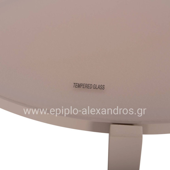 ΣΕΤ ΣΑΛΟΝΙ 4ΤΜΧ JULIETTE HM6280.04 ΚΑΠΟΥΤΣΙΝΟ ΑΛΟΥΜΙΝΙΟ-TEXTILENE--TEMPERED GLASS