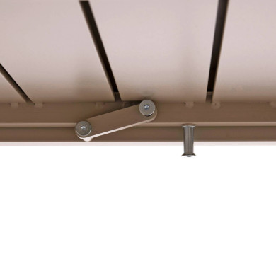 OUTDOOR DINING SET 7PCS KRUM HM21158 ALUMINUM IN CHAMPAGNE COLOR