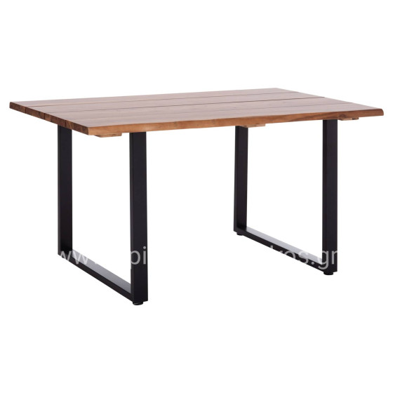 OUTDOOR DINING TABLE FRIGGO HM6296.01 ACACIA WOOD 3.5cm thick--METAL LEGS 140x80x77Hcm