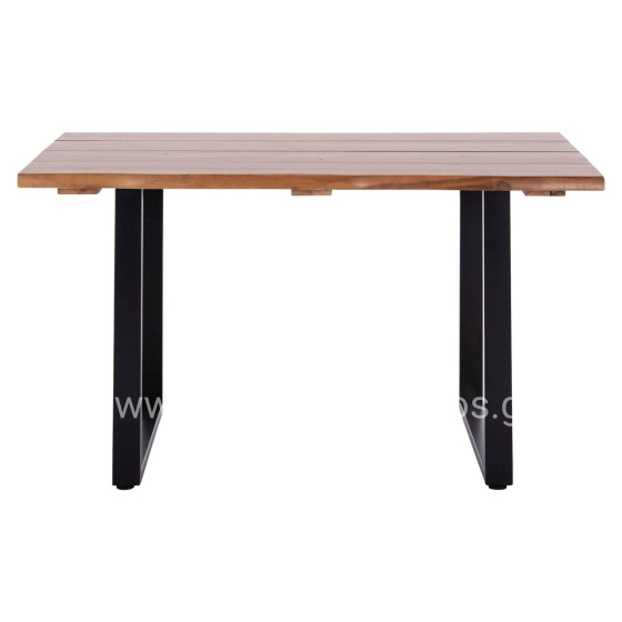 OUTDOOR DINING TABLE FRIGGO HM6296.01 ACACIA WOOD 3.5cm thick--METAL LEGS 140x80x77Hcm
