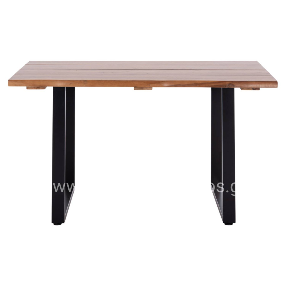 OUTDOOR DINING TABLE FRIGGO HM6296.01 ACACIA WOOD 3.5cm thick--METAL LEGS 140x80x77Hcm