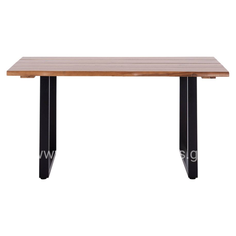 OUTDOOR DINING TABLE FRIGGO HM6297.01 ACACIA WOOD 3.5cm thick--METAL LEGS 160x80x77Hcm