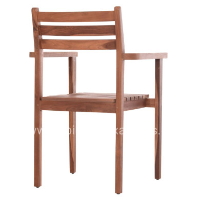 ΠΟΛΥΘΡΟΝΑ KEMPO HM6358 ΞΥΛΟ TEAK ΣΕ ΦΥΣΙΚΟ--58x58,5x88Υεκ.