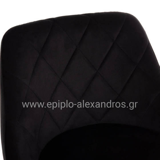 ΣΚΑΜΠΟ ΜΠΑΡ ROSE HM204.44 ΜΕ ΑΜΟΡΤΙΣΕΡ ΧΡΩΜΙΟΥ & ΜΑΥΡΟ ΒΕΛΟΥΔΟ 48x45x105Υεκ.