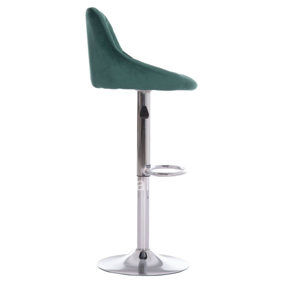 BAR STOOL ROSE HM204.46 CHROMED BASE & SUSPENSION & CYPRESS GREEN VELVET 48x45x105Hcm.