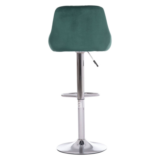 BAR STOOL ROSE HM204.46 CHROMED BASE & SUSPENSION & CYPRESS GREEN VELVET 48x45x105Hcm.