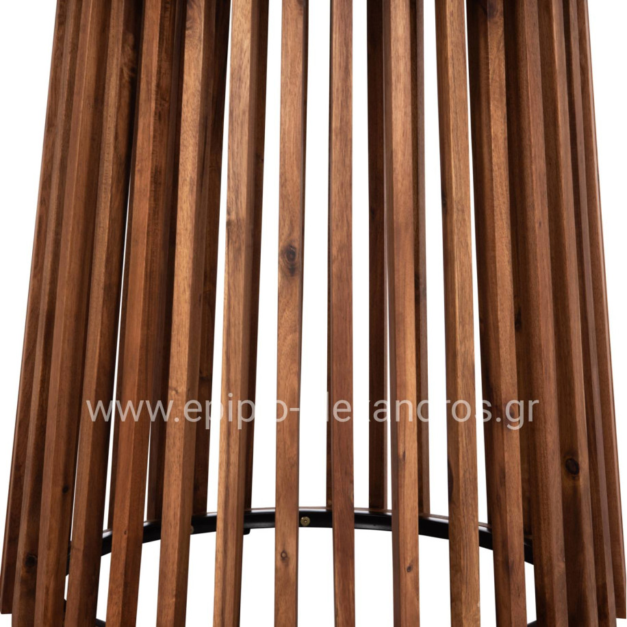 OUTDOOR ROUND DINING TABLE CRISTOBAL HM6235 ACACIA WOOD-CEMENT TOP Φ120x77Hcm.