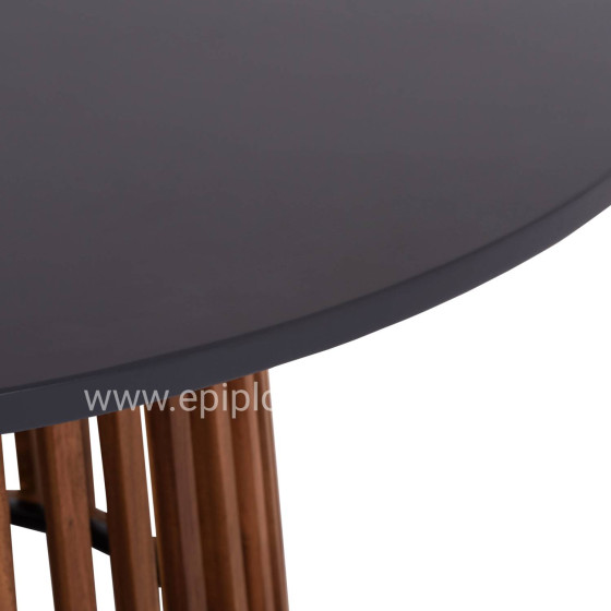 ΤΡΑΠΕΖΙ ΣΤΡΟΓΓΥΛΟ ΕΞ.ΧΩΡΟΥ CRISTOBAL HM6235 ΞΥΛΟ ΑΚΑΚΙΑΣ-CEMENT TOP Φ120x77Υεκ