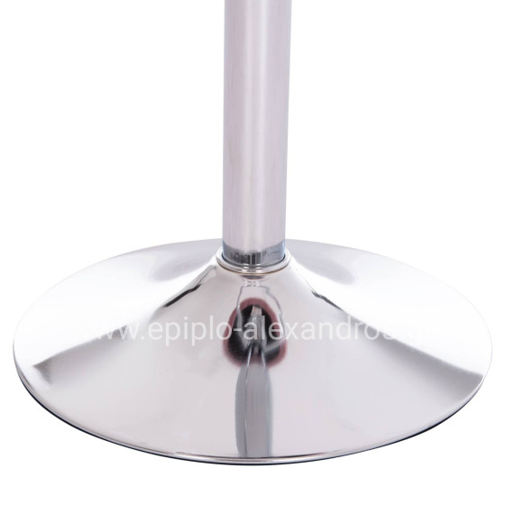 BAR STOOL ROSE HM204.42 CHROMED BASE & SUSPENSION & DUSTY PINK VELVET 48x45x105Hcm.