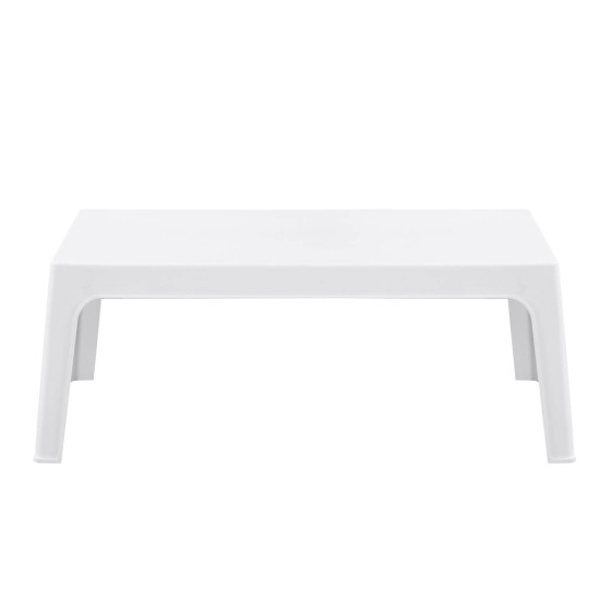 RECTANGULAR COFFEE TABLE SLEEK HM6367.01 POLYPROPYLENE IN WHITE 105x64x40Hcm.