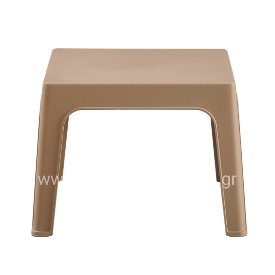 SQUARE COFFEE TABLE SLEEK HM6371.03 POLYPROPYLENE IN CAPPUCCINO 56x56x40Hcm.