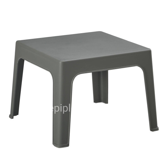 SQUARE COFFEE TABLE SLEEK HM6371.05 POLYPROPYLENE IN DARK OLIVE 56x56x40Hcm.